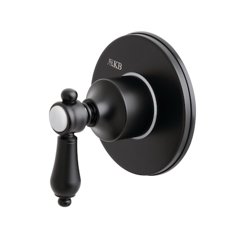 Kingston Brass KS3030BAL Heirloom Three-Way Diverter Valve W/ Trim Kit, Matte Black KS3030BAL